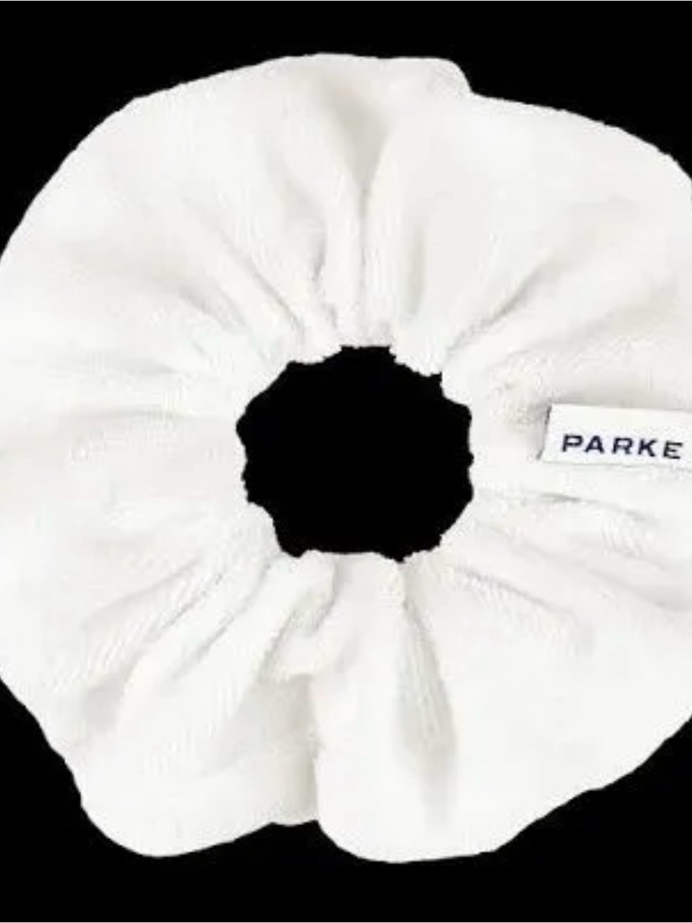 Parke White Terry Hair Scrunchie